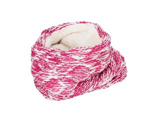 Myrtle Beach Adults Unisex Highloft Fleece Loop Snood (Pink/White) - FU651