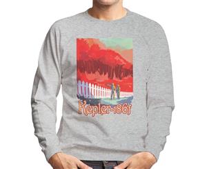 NASA Kelper 186f Interplanetary Travel Poster Men's Sweatshirt - Heather Grey