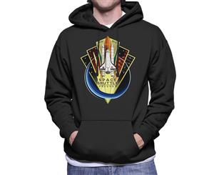 NASA Shuttle Program Commemorative Emblem Men's Hooded Sweatshirt - Black