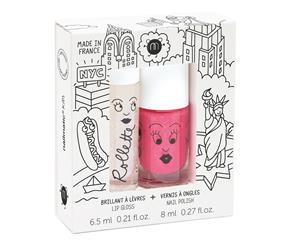 Nailmatic  Kids Lip Gloss & Nail Polish Gift Pack (2pcs) - New York