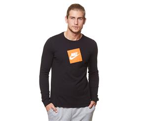 Nike Men's Swoosh LS Futura Tee - Black