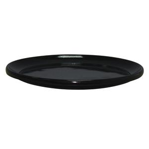 Northcote Pottery Black 'Glazed Look' Round Saucer - 300mm