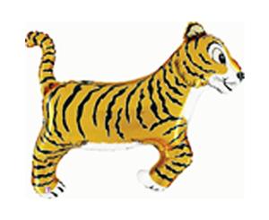 Oaktree Betallic 41 Inch Tiger Balloon (Orange/Black) - SG13492