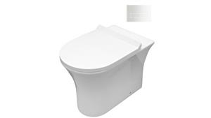 Parisi Play MK II Wall Hung Toilet Suite with Blade Rectangular Gloss White Flush Plate