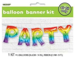 Party Rainbow Foil Letter Balloon Kit 35.5cm