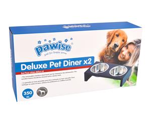 Pawise Double Deluxe Pet Bowl Feeder