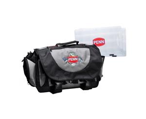 Penn Saltwater Fishing Tackle Bag With 4 Tackle Boxes - Embroidered - Dry Base