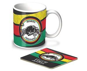 Penrith Panthers NRL Heritage Design Coffee Mug and Coaster Gift Set