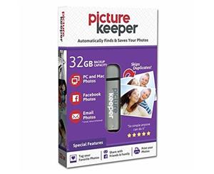 Picture Keeper 32GB Portable Flash USB Photo Backup and Storage Device for Computers