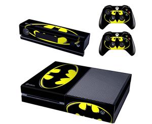 REYTID Console Skin / Sticker + 2 x Controller Decals & Kinect Wrap Compatible with Microsoft Xbox One - Full Set - Batman - Black