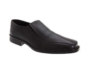 Roamers Mens Superlite Twin Gusset Leather Shoes (Black) - DF117