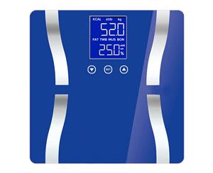 SOGA Digital Body Fat Scale Bathroom Scales Weight Gym Glass Water LCD Electronic Blue