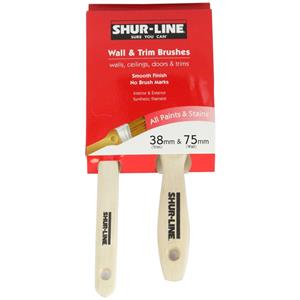 Shur-Line Wall And Trim Synthetic Paint Brushes - 2 Pack