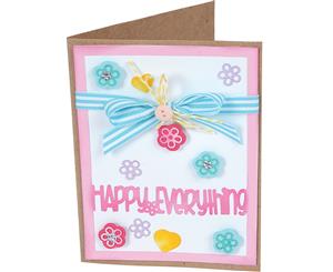 Sizzix Framelits Dies By Stephanie Barnard 13/Pkg-Card Front W/Block Words Drop-Ins