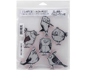 Sizzix Tim Holtz Stamp Set 6PK Bird Crazy CMS212