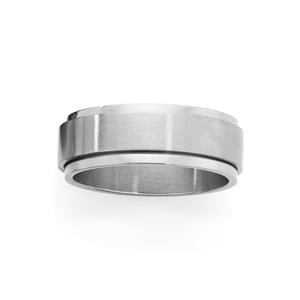 Steel Guys Matte & Polish Spinner Ring