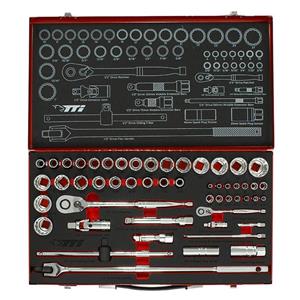 TTI 52 Piece AF/Metric 1/4inch SD & 1/2inch SD Socket Set