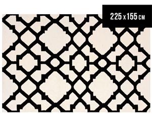 Trellis 225 x 155cm Rug - Black