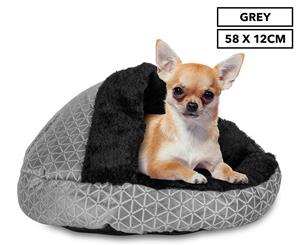 Trendy Pets 58x12cm Luxe Slip Pod Pet Bed - Grey