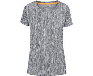 Trespass Womens/Ladies Daffney Short Sleeve Fitness Wicking T-Shirts - GREY MARL