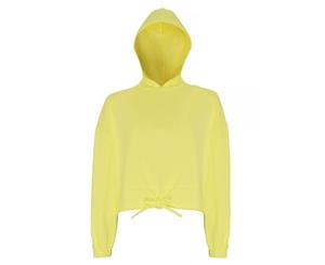 Tridri Womens/Ladies Cropped Oversize Hoodie (Lemon) - RW6548