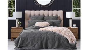 Valentina Charcoal Queen Quilt Cover Set