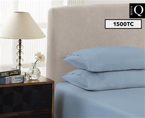 1500TC Mega Queen Bed Fitted Combo Sheet Set - Indigo