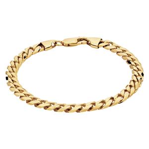 21cm (8.5") Men's Curb Bracelet in 10ct Yellow Gold