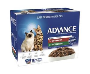 ADVANCE 1+ Years Adult Cat Multi Pack Tender chunks in Gravy