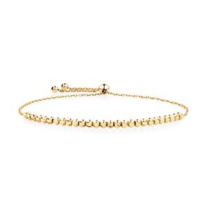 Adjustable Beaded Bracelet in 10ct Yellow Gold