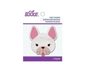 American Crafts - Sticko - Fuzzy Stickers - Frenchie