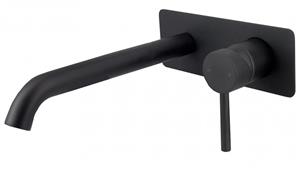 Arcisan Axus Wall Mounted 150mm Spout Basin Mixer - Matte Black