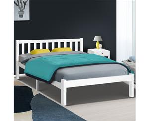 Artiss Double Full Size Wooden Bed Frame SOFIE Pine Timber Mattress Base Bedroom