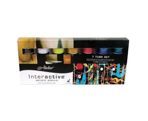 Atelier Interactive Acrylic Paint Set - 7 x 80ml Tubes (Basic Colours)