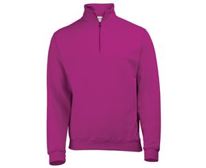 Awdis Mens Plain Sophomore  Zip Sweatshirt (Hot Pink) - RW177