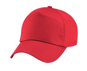 Beechfield Plain Unisex Junior Original 5 Panel Baseball Cap (Bright Red) - PC2109