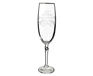 Bohemia Crystal 25th Wedding Anniversary Flute Pack