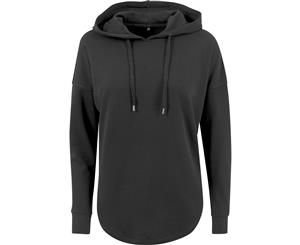 Build Your Brand Womens/Ladies Oversized Hoodie (Black) - RW6479