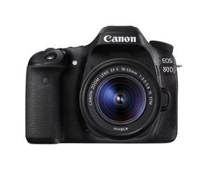 Canon EOS 80D DSLR Camera Single Lens Kit (18-55mm IS STM) 24.2MP APS-C CMOS Sensor Dual Pixel CMOS AF Built-In Wi-Fi with NFC 3.0" Full HD 1080p