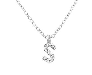 Children's Sterling Silver Letter &quotS" Necklace