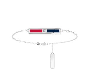 Cincinnati Reds Diamond Link Bracelet For Women In Sterling Silver Design by BIXLER - Sterling Silver