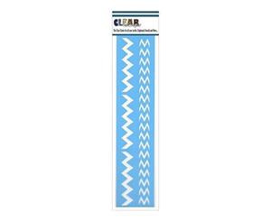 Clear Scraps Border Stencils 3Inch X12inch - Chevron Washi Tape