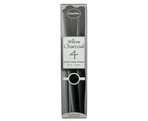 Coates Willow Charcoal Extra Thick 12-14mm diameter Pack of 4 (Box)