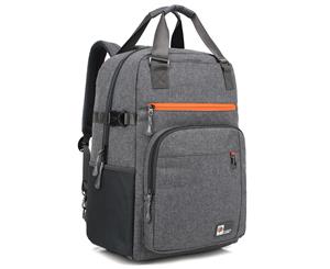 CoolBELL 17.6 Inch laptop backpack Milt-functional Day Pack -Grey