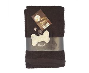 Country Club Pet Towel 60x120cm Brown Woof