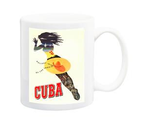 Cuba Travel Poster Mug - 11 Fluid Oz