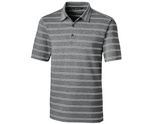 Cutter & Buck DryTec Forge Heather Stripe Polo - Black - Mens