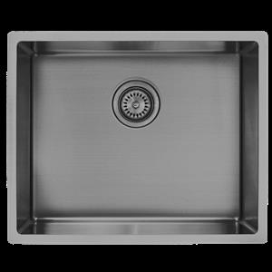 D'LUCCI Gunmetal Grey Single Bowl Rectangular Sink Insert / Undermount