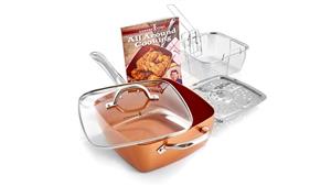 Danoz Square Non-Stick Deep Pan - Cooper