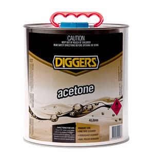 Diggers 4L Acetone Cleaning Solvent
